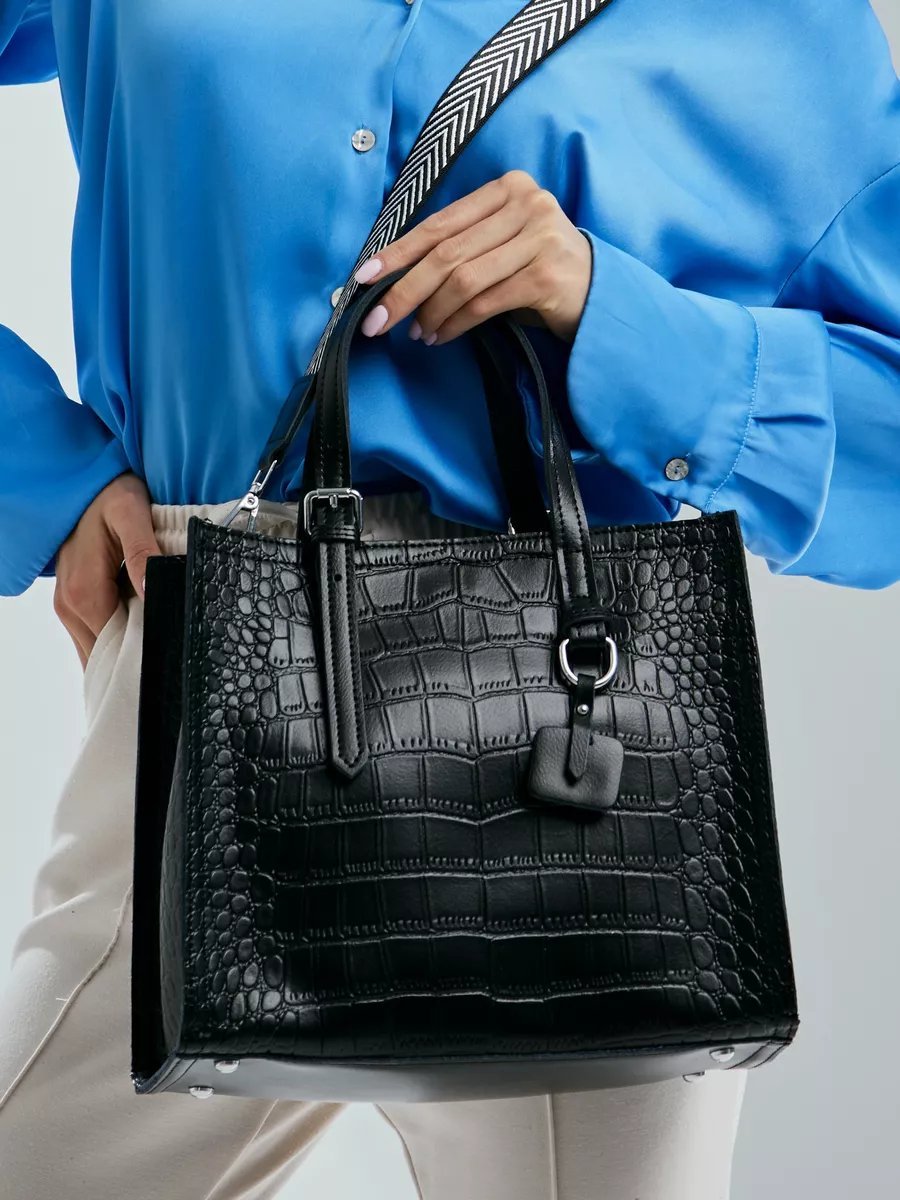 Мини-сумка TJ bags натуральная кожа черный