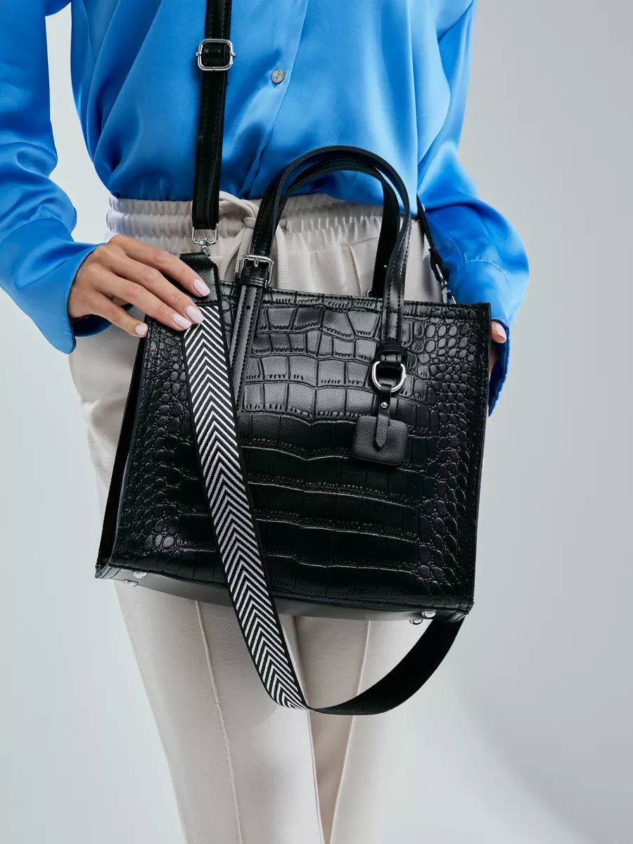 Мини-сумка TJ bags натуральная кожа черный