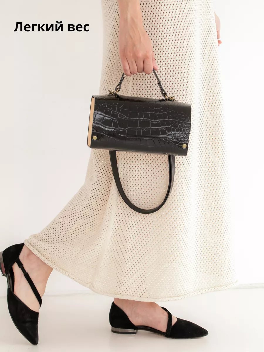 Сумка кросс-боди BECAUSE BAGS натуральная кожа черный