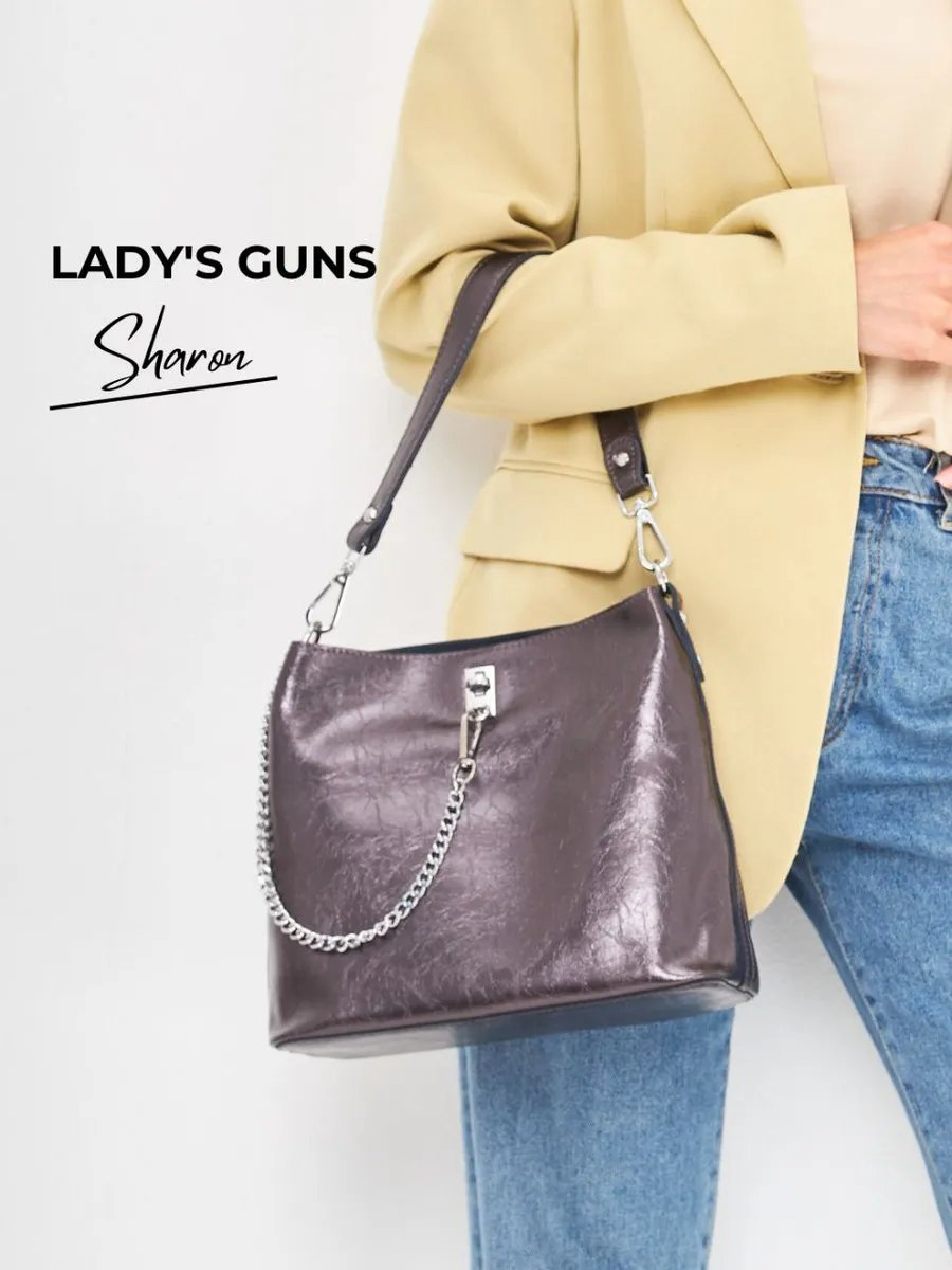 Сумка кросс-боди Lady's Guns натуральная кожа фиолетовый