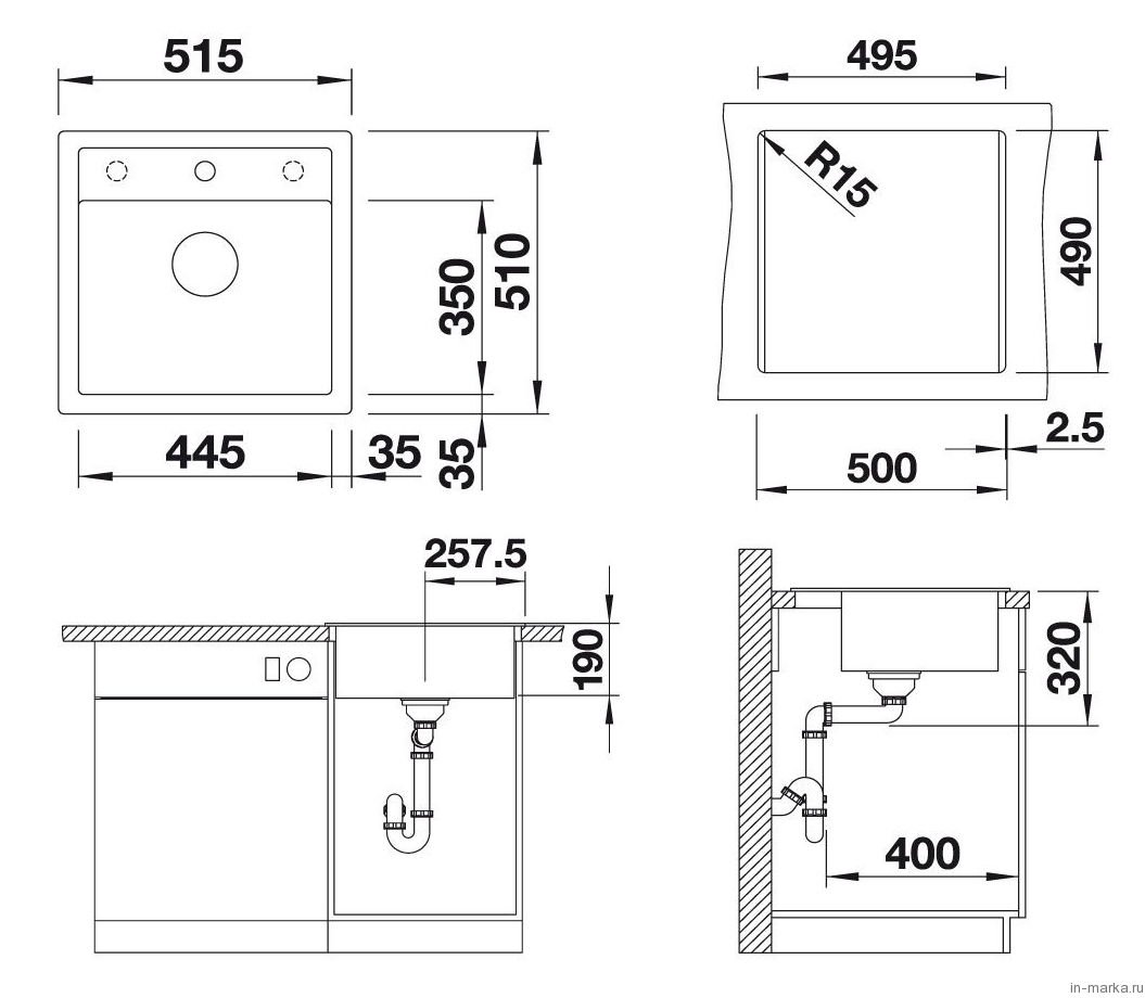 Кухонная мойка Blanco Dalago 5 кофе 
