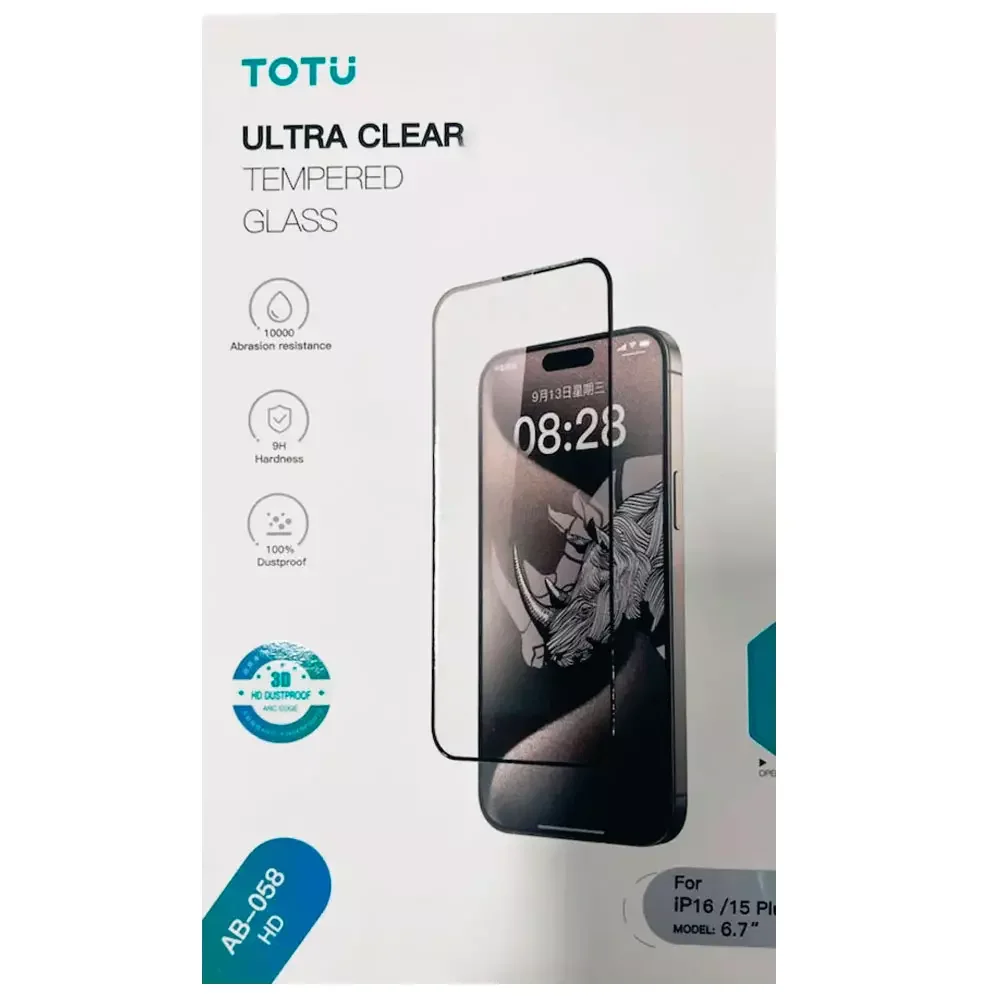 Стекло Totu для Apple iPhone 16 Transparent 