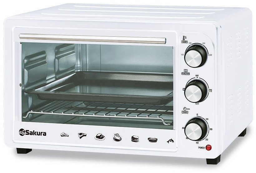 Настольная электропечь Sakura SA-7025W белый