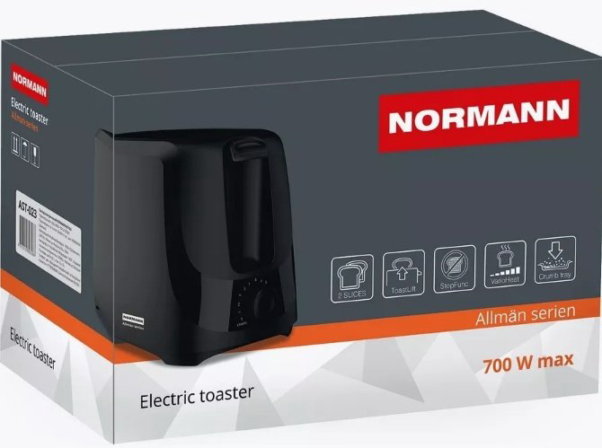 Тостер Normann AST-023 черный купить,NaN