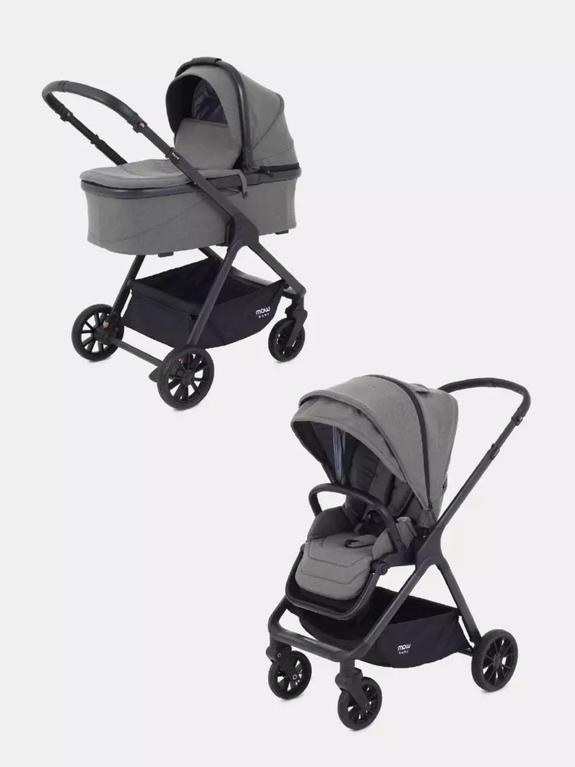 Коляска универсальная 2 в 1 MOWbaby Move, серый
