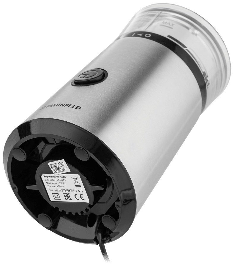 Кофемолка MAUNFELD MF-522S серебристый купить,NaN
