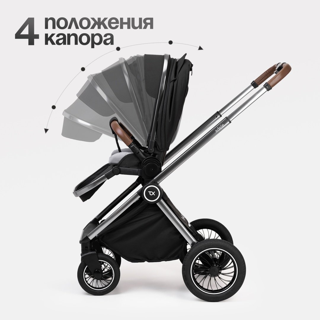 Коляска универсальная 2 в 1 TOMIX Adele, черный - ForteMarket Коляска универсальная 2 в 1 TOMIX Adele, черный купить,0