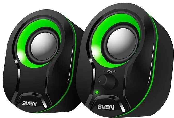 Компьютерные колонки SVEN 290 черный-зеленый