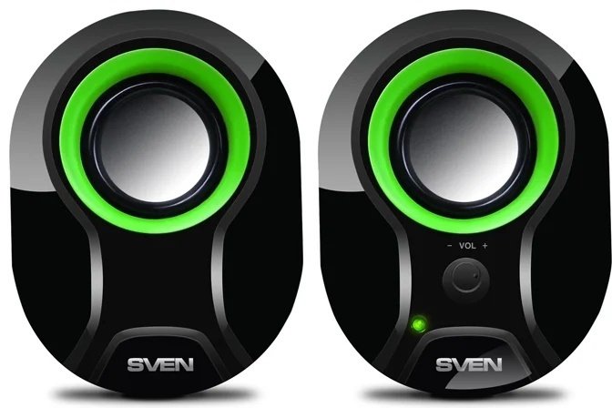 Компьютерные колонки SVEN 290 черный-зеленый купить,0
