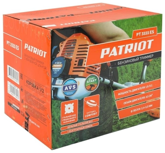 Триммер бензиновый Patriot PT 3555ES 250108036 Country, леска и нож купить,NaN