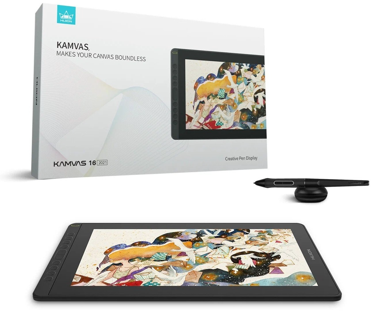 Графический планшет HUION Kamvas 16 2021 черный - ForteMarket Графический планшет HUION Kamvas 16 2021 черный купить,229988
