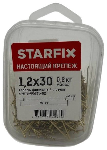 Гвоздь STARFIX финишный 30х1.2 мм 200 г купить,NaN