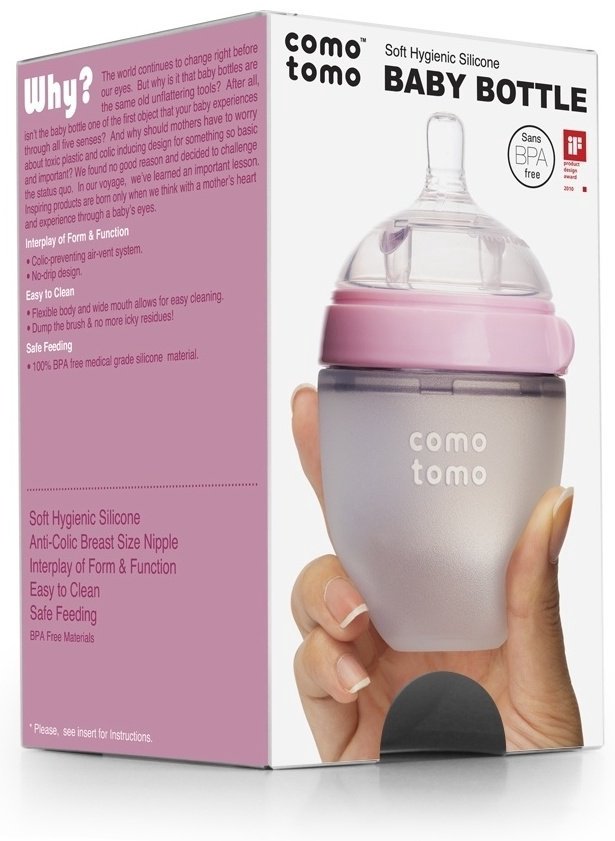 Comotomo Бутылочки 2 шт 3+ розовый 250 мл купить,22000