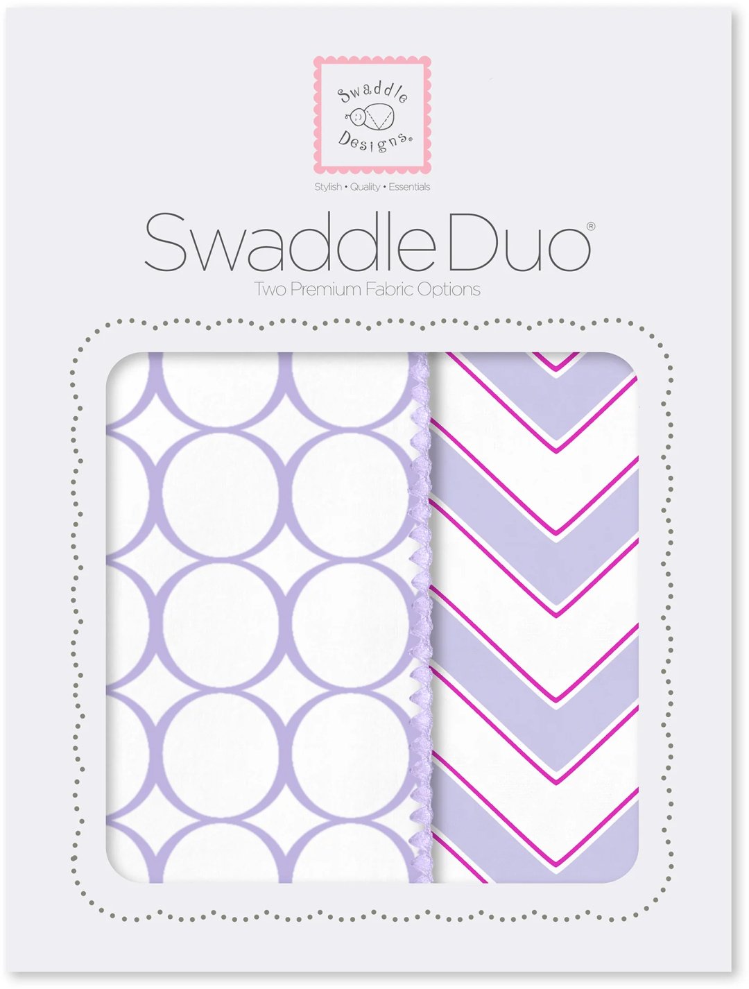 Пеленка текстильная Swaddle Designs Chevron, Lavende SD-022L-450L, 2 шт, 118x118 см