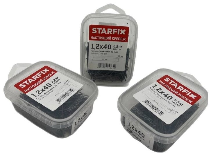 Гвоздь STARFIX финишный 40х1.2 мм 200 г - ForteMarket Гвоздь STARFIX финишный 40х1.2 мм 200 г купить,0