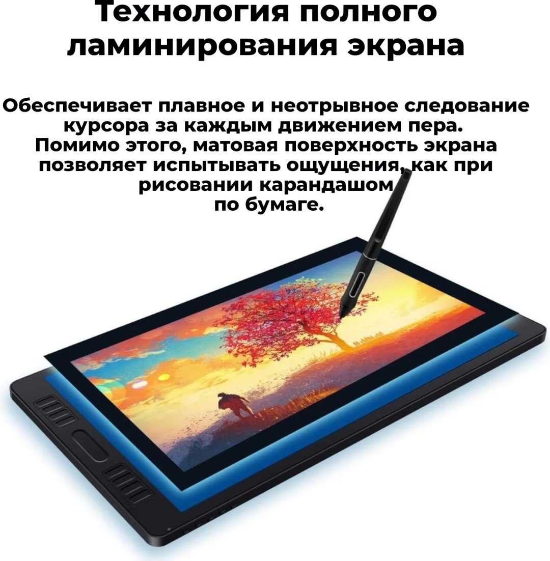 Графический планшет HUION Kamvas Pro 20 GT-1901 черный - ForteMarket Графический планшет HUION Kamvas Pro 20 GT-1901 черный купить,0