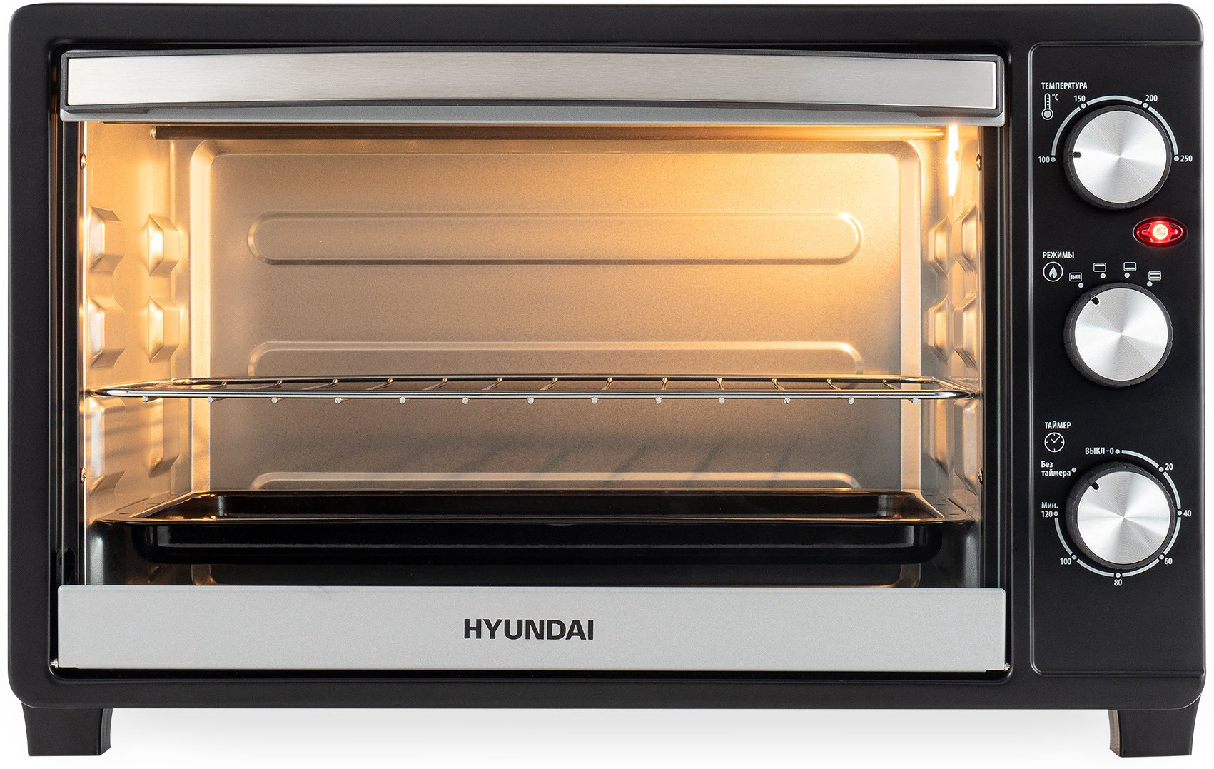 Настольная электропечь Hyundai MIO-HY074 серый купить,NaN