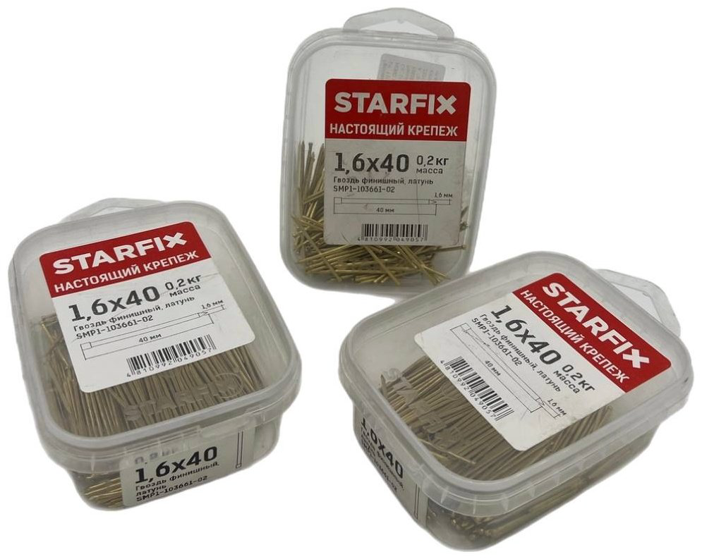 Гвоздь STARFIX финишный 40х1.6 мм 200 г купить,NaN