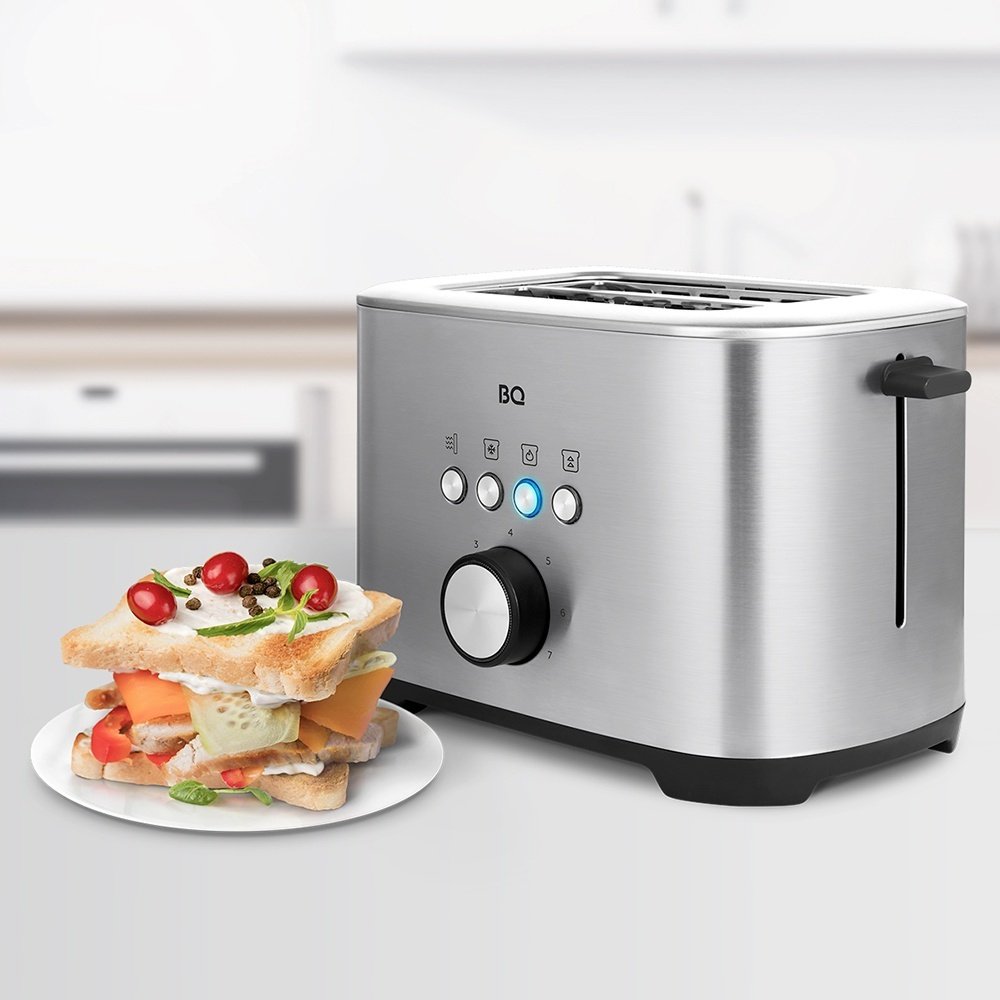 Тостер BQ T1010 стальной купить,0
