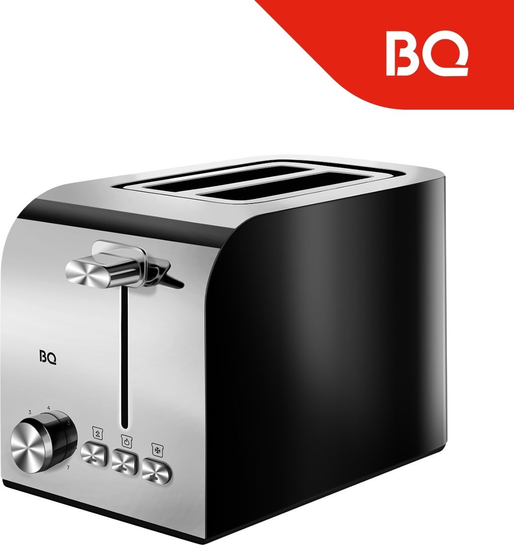 Тостер BQ T2000 стальной, черный