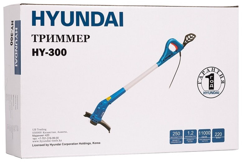 Триммер электрический Hyundai HY-300, леска купить,NaN