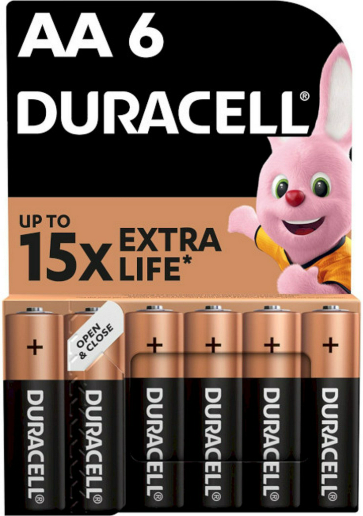 Батарейка AA, LR6 Duracell 6 шт