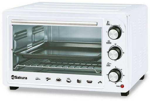 Настольная электропечь Sakura SA-7025W белый