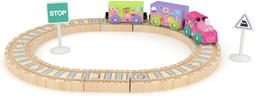 Железная дорога J'adore J'ADORE Набор деревянных машин Princess Train Set Grand Tube 3+ 832784, дерево, мультиколор