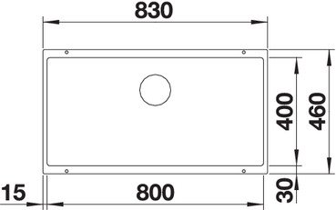 Кухонная мойка Blanco Subline 800-U антрацит - ForteMarket Кухонная мойка Blanco Subline 800-U антрацит купить,0