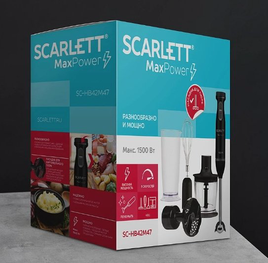 Блендер Scarlett SC-HB42M47 черный купить,NaN