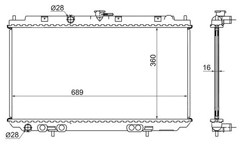 SAT радиатор основной SG-NS0001-16-MT купить,NaN