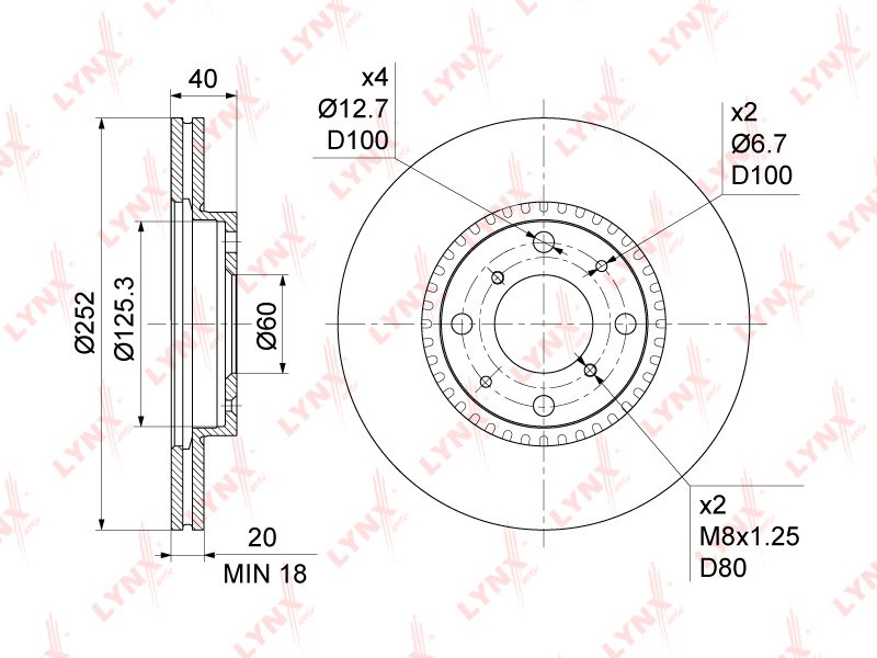 Диски LYNXauto передние BN-1132 купить,NaN