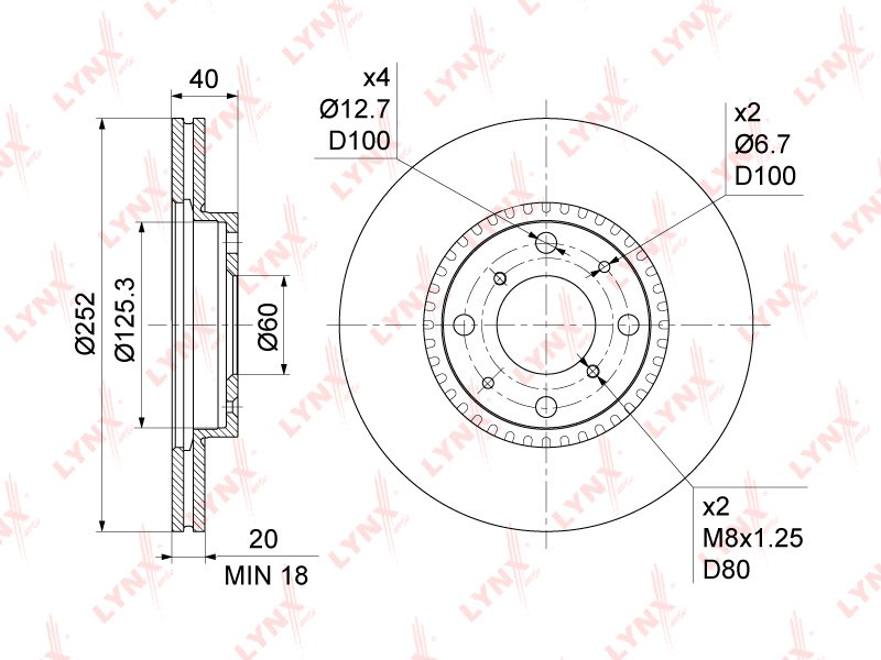 Диски LYNXauto передние BN-1132 купить,NaN