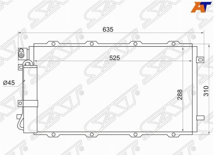 SAT радиатор кондиционера ST-LD01-394-0 купить,NaN