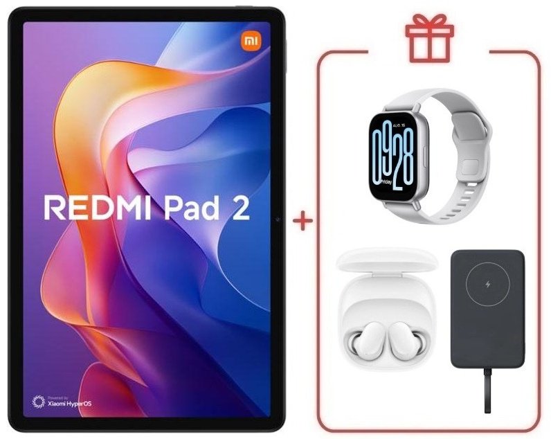 Планшет Redmi Pad 2 4 Гб/128 Гб серый + подарок купить,NaN