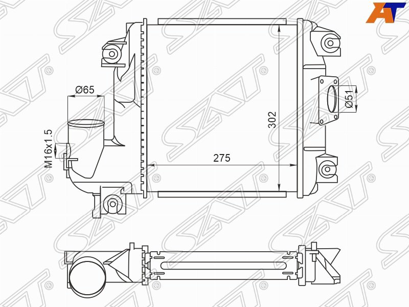 SAT радиатор интеркулера ST-17940-0L060 купить,NaN