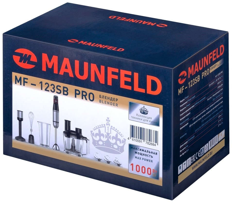 Блендер MAUNFELD MF-123SB PRO черный - ForteMarket Блендер MAUNFELD MF-123SB PRO черный купить,0