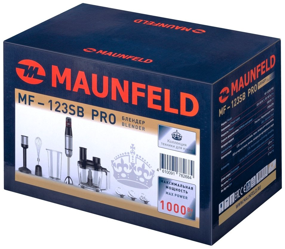 Блендер MAUNFELD MF-123SB PRO черный купить,NaN