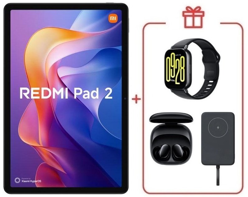 Планшет Redmi Pad 2 8 Гб/256 Гб зеленый + подарок