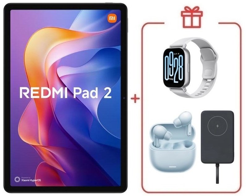 Планшет Redmi Pad 2 8 Гб/256 Гб зеленый + подарок