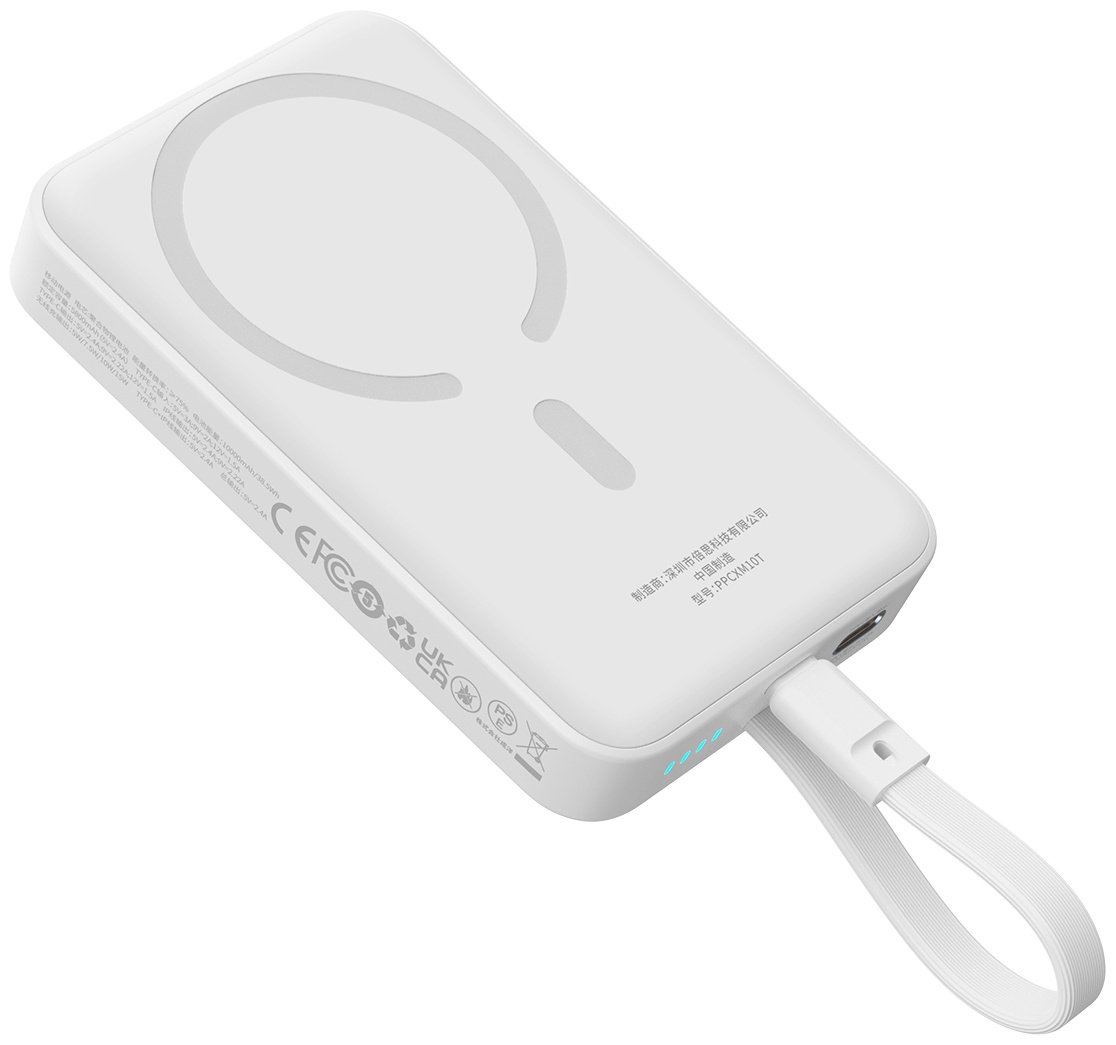 Внешний аккумулятор Baseus Magnetic Mini 10000 мАч белый купить,0