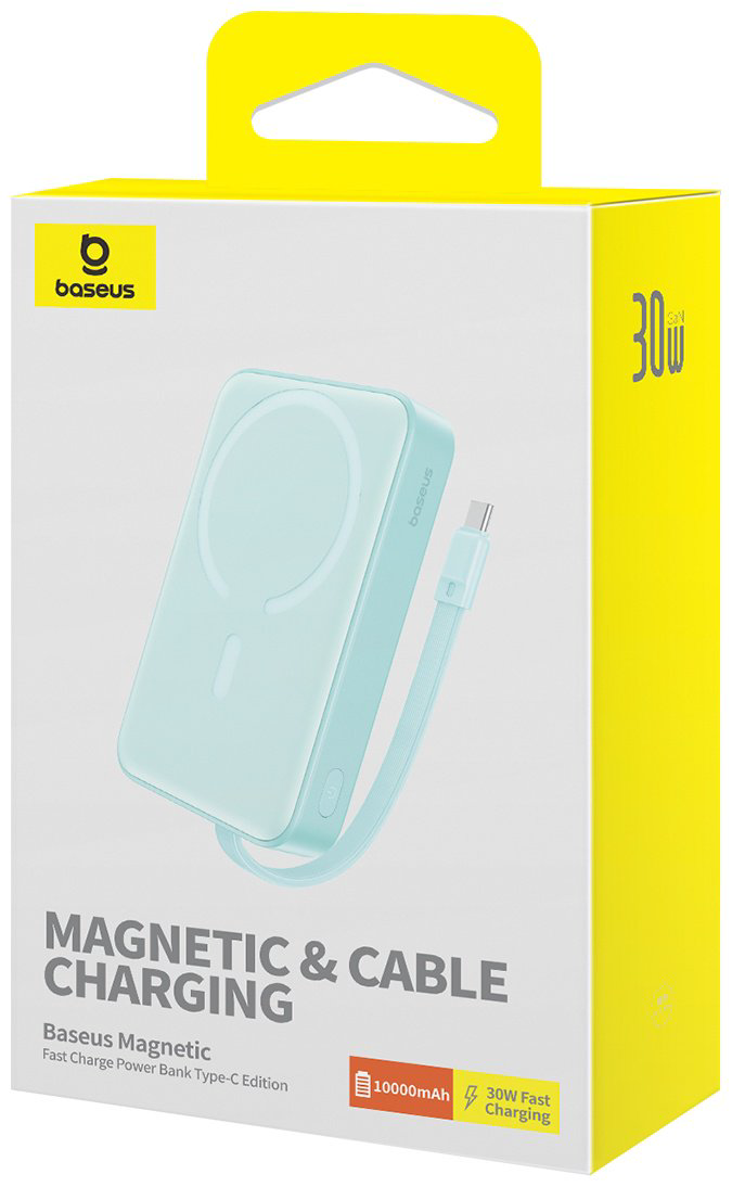 Внешний аккумулятор Baseus Magnetic Mini 10000 мАч голубой купить,15990