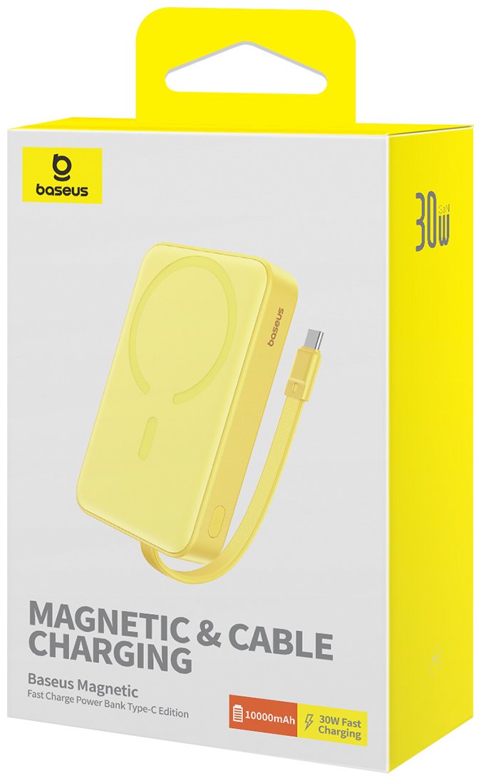 Внешний аккумулятор Baseus Magnetic Mini 10000 мАч желтый - ForteMarket Внешний аккумулятор Baseus Magnetic Mini 10000 мАч желтый купить,0