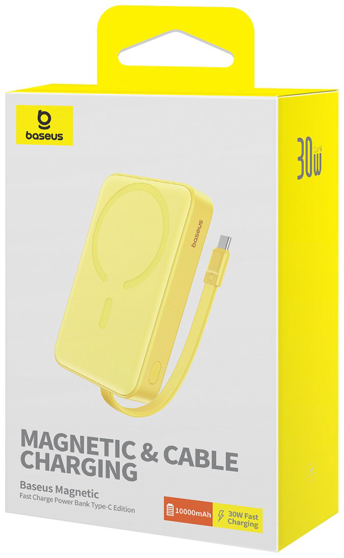 Внешний аккумулятор Baseus Magnetic Mini 10000 мАч желтый - ForteMarket Внешний аккумулятор Baseus Magnetic Mini 10000 мАч желтый купить,15990
