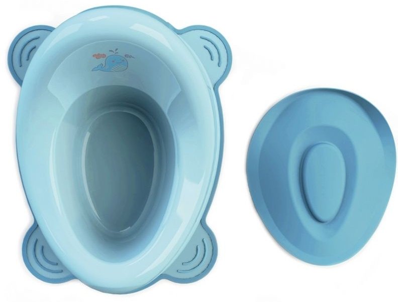 Горшок Kidwick МП Улитка, голубой с темно-голубой крышкой купить,0