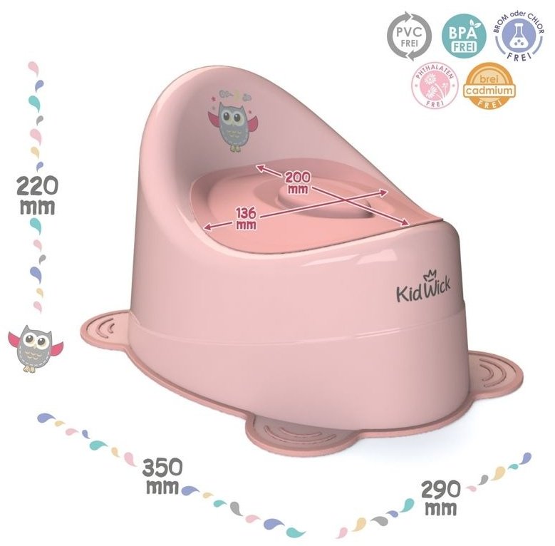 Горшок Kidwick МП Улитка, розовый с темно-розовой крышкой - ForteMarket Горшок Kidwick МП Улитка, розовый с темно-розовой крышкой купить,0