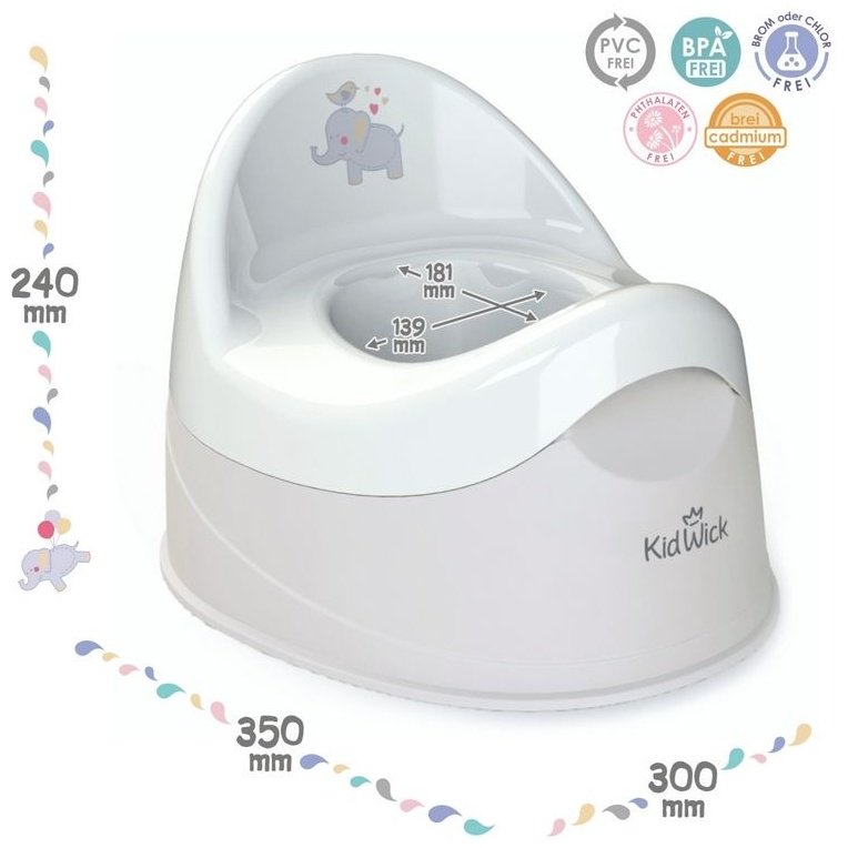 Горшок Kidwick МП Дуэт, серый/белый купить,0
