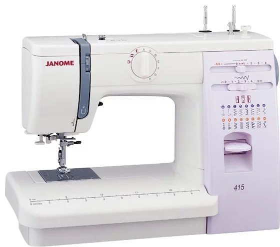 Швейная машина Janome 415 белый, розовый