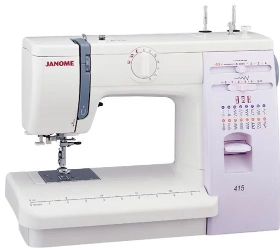 Швейная машина Janome 415 белый, розовый купить,NaN