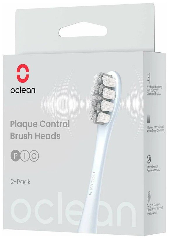 Насадка Oclean P1C Plaque Control-Brush Head стандартная 2 шт купить,NaN